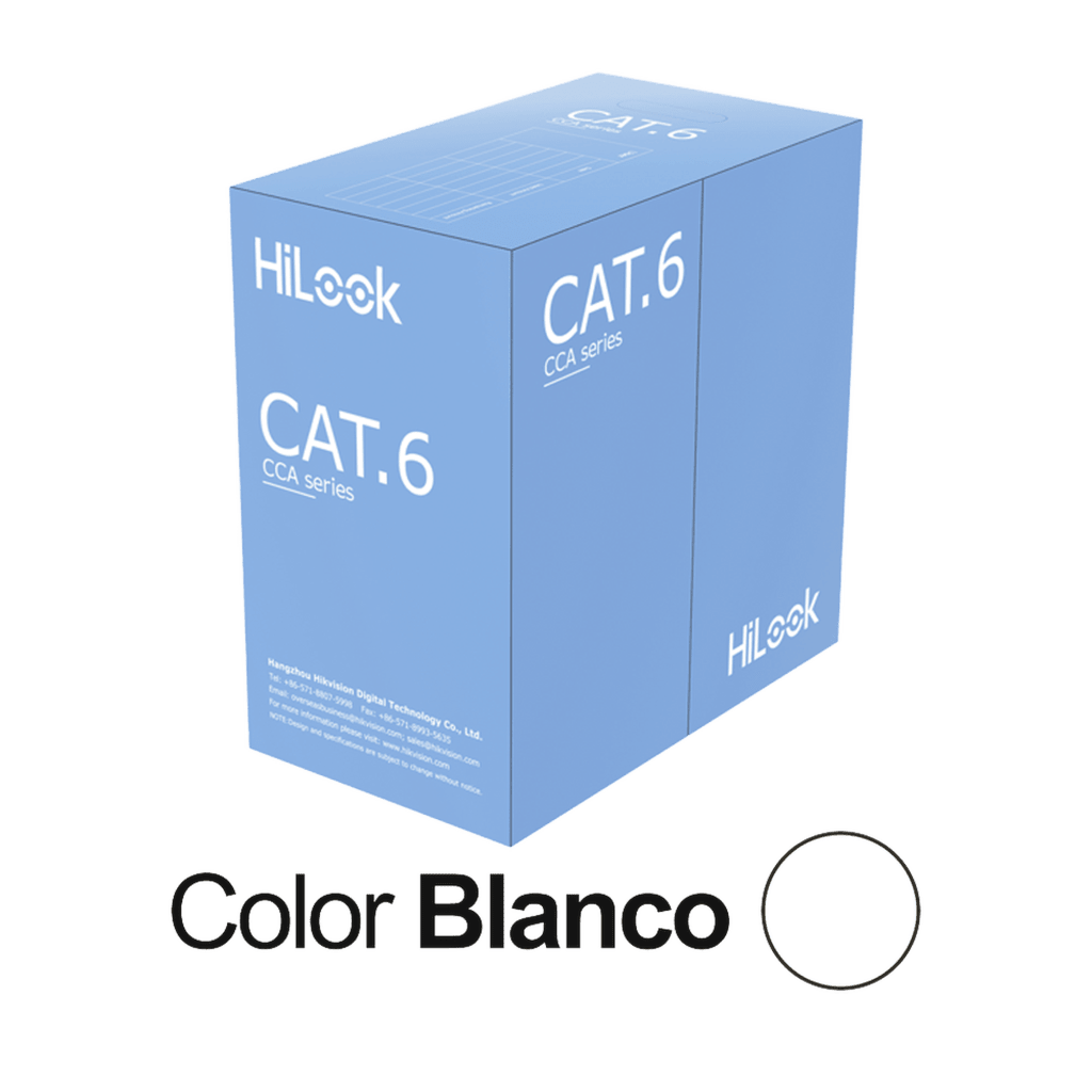 Cable de Red U/UTP Cat6 23AWG – Bobina 305 m – PVC Blanco – Cumple ANSI/TIA-568.2-D - SILYMX