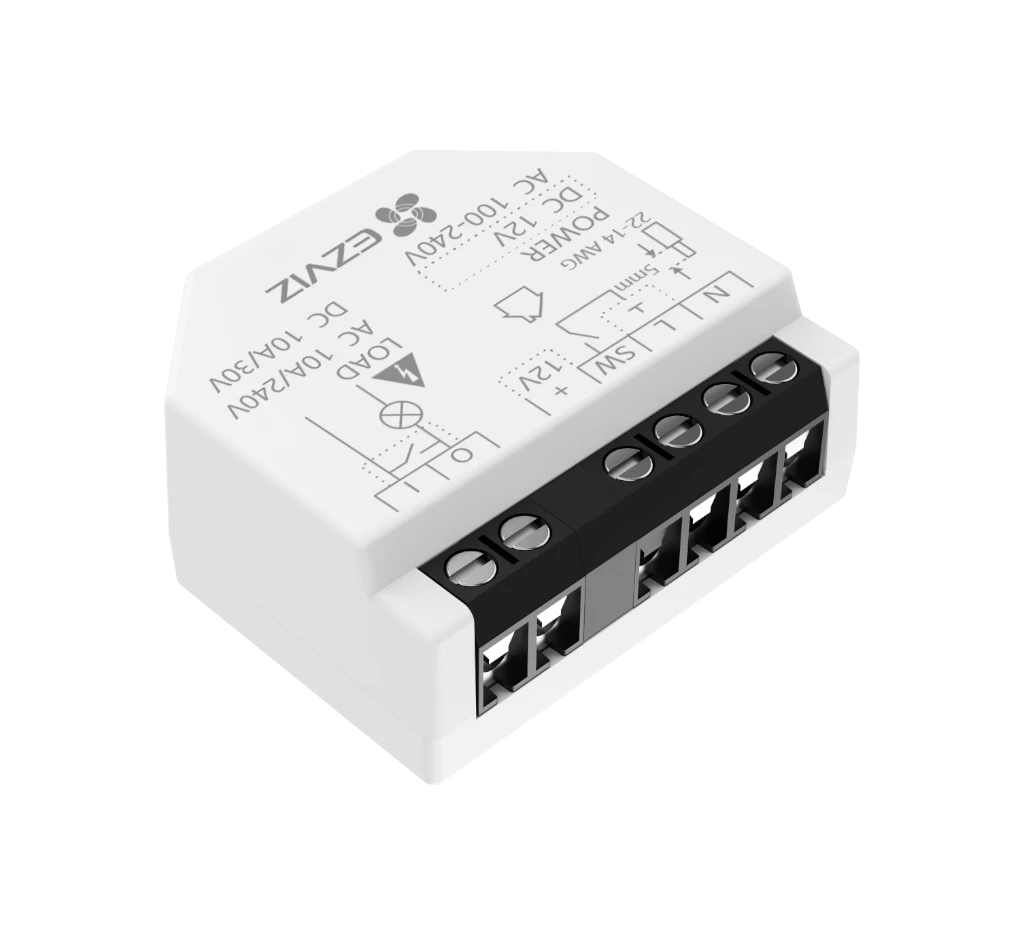 Relé Inteligente Wi-Fi, CS-T35-R100-WD, 16A 250VAC, Wi-Fi 6 y BLE, Control por App EZVIZ, Compatible con Google Assistant, Amazon Alexa y Matter, Protecciones de Temperatura y Sobrecarga