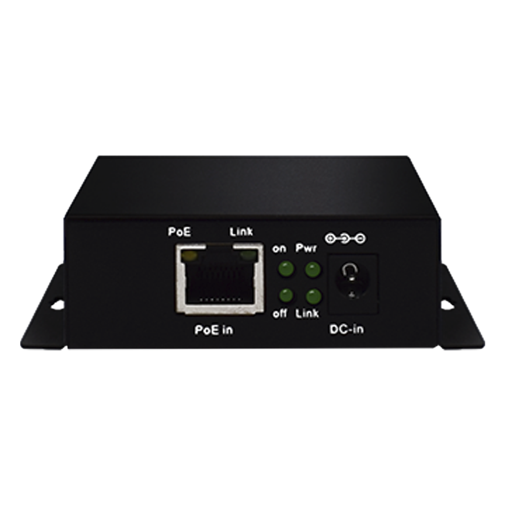 Inyector PoE Industrial / Extensión 250 m (820.2 ft) / 3 Puertos 10/100 Mbps / 802.3 af/at 30W / Sin Ventiladores / -40 a 75°C