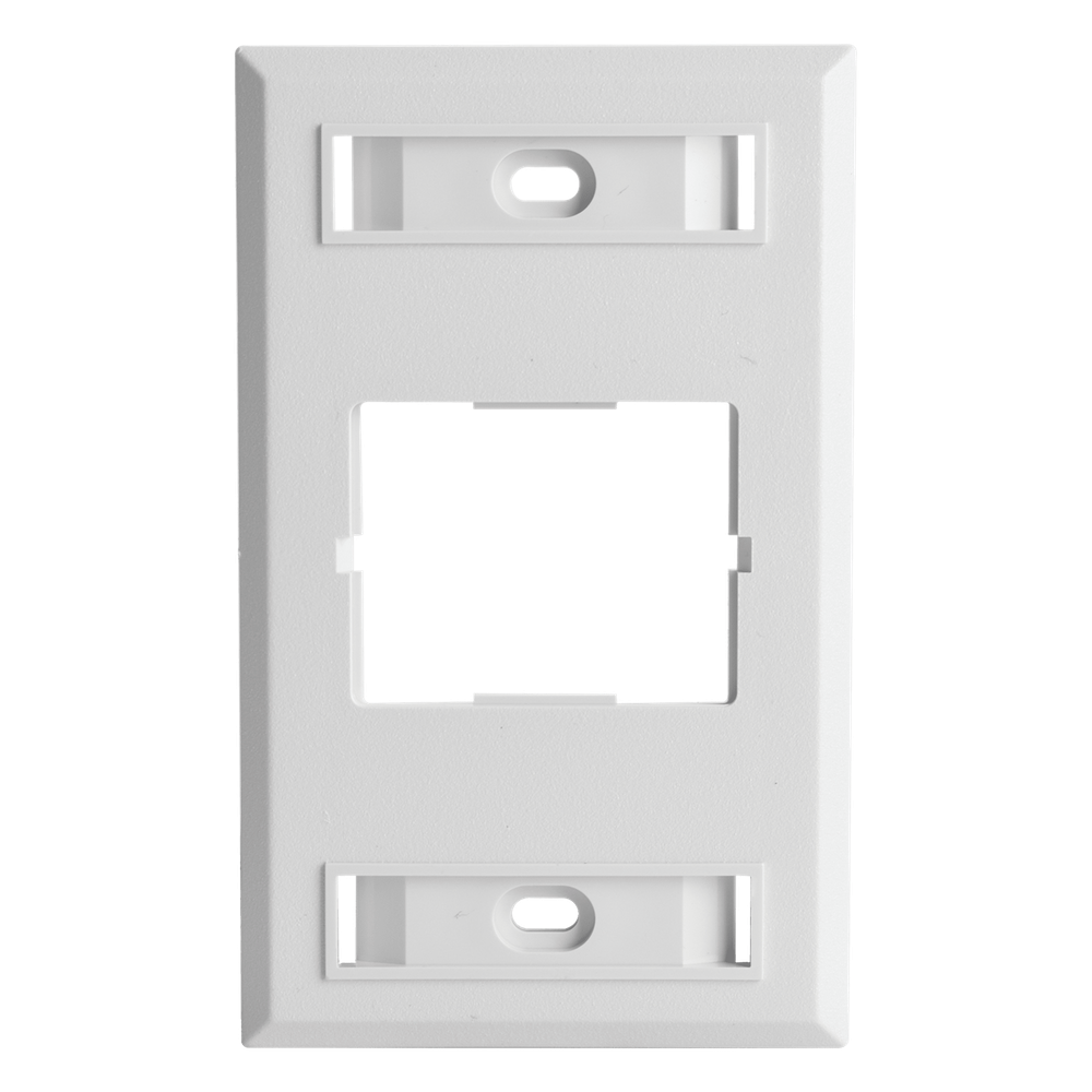 Placa de Pared CT, Para un Acoplador, Color Blanco, Versión Bulk (Sin Empaque Individual)