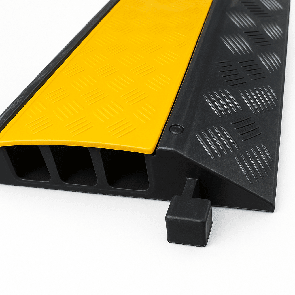 Topes y Reductores de EstacionamientoACCESSPROAC903-V2Protector de Cable 3 Canales 90cm 30x30mm Capacidad 5 Toneladas Amarillo - Negro ACCESSPRO AC903 - V2 - SILYMX