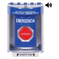Botón de Emergencia Multipropósito Superficie con Espaciador 2 Relés 10A 250VCA Tapa Policarbonato Bocina Prealarma ADA STI SS2482EM-ES