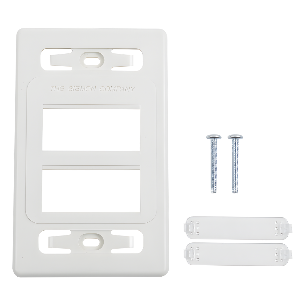 Placa de pared modular MAX, de 6 salidas, color blanco, versión bulk (Sin Empaque Individual)