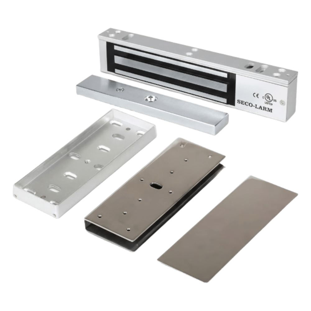 Kit de Control de Acceso / Chapa Magnética 600 lbs (272 kg) / Montaje en U Puerta Cristal / Interior / UL