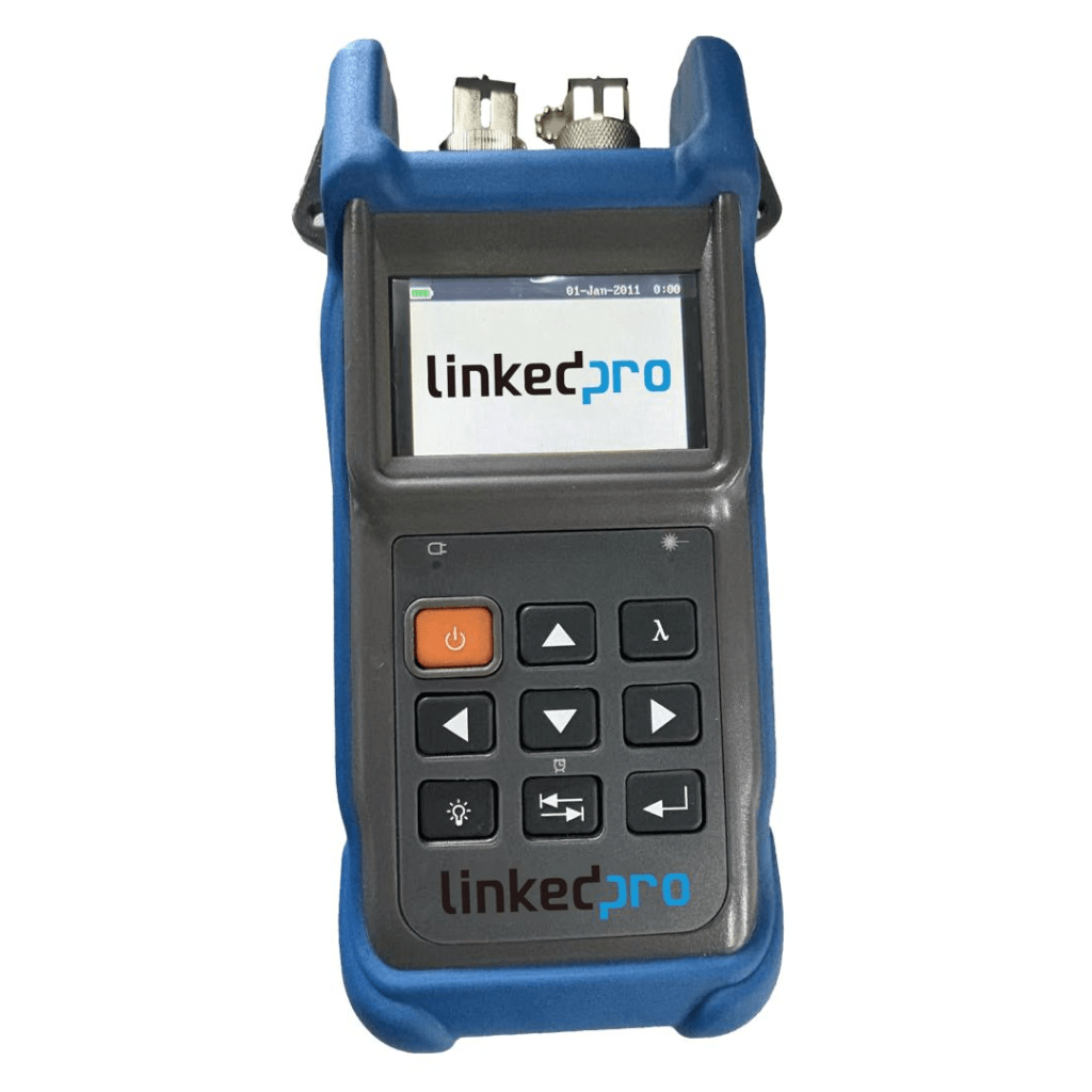 Medidor de Potencia Óptica LinkedPro LP-P-OLT – OPM + Fuente Láser 6 Longitudes de Onda - SILYMX