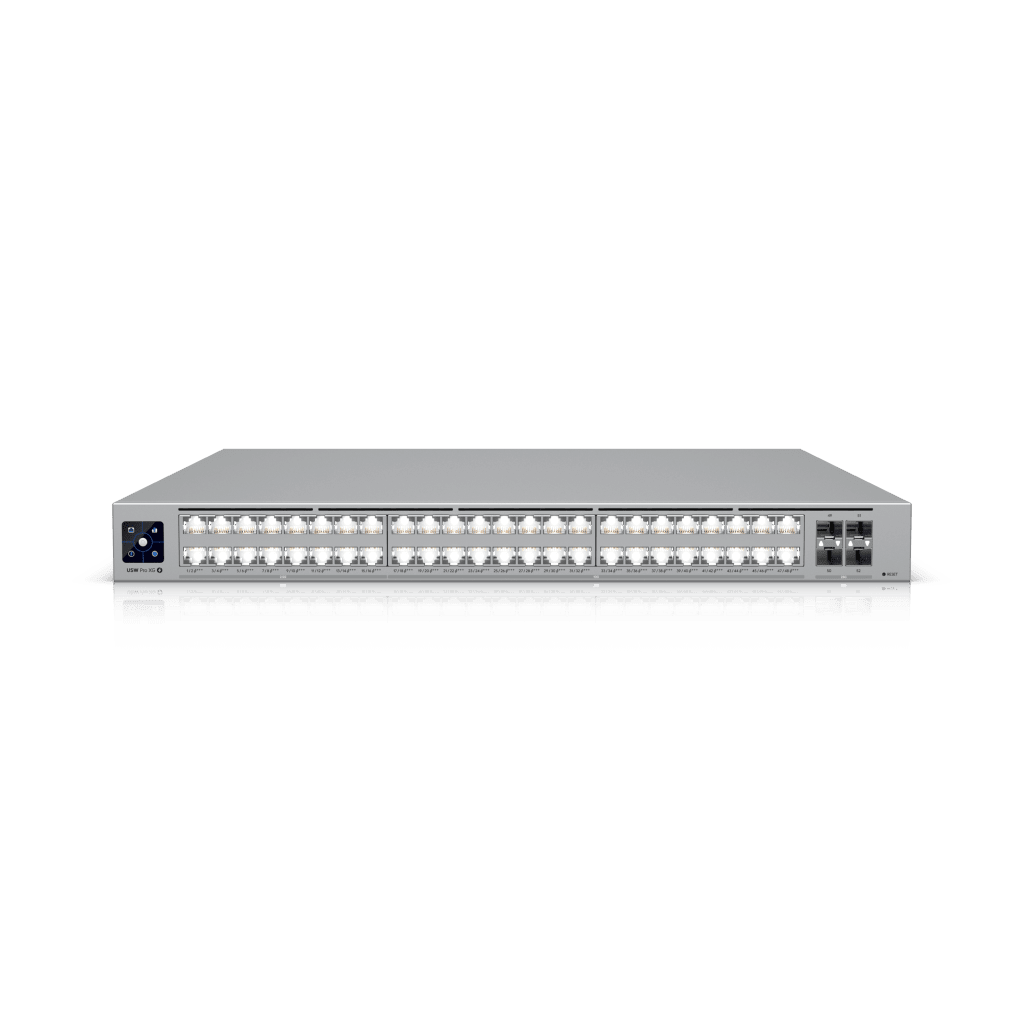 Switches PoEUBIQUITIUSW-PRO-XG-48-POESwitch Administrable Capa 3 48 Puertos 10GbE/2.5GbE PoE+++ 1080W 4 SFP28 25G Ubiquiti USW - PRO - XG - 48 - POE - SILYMX