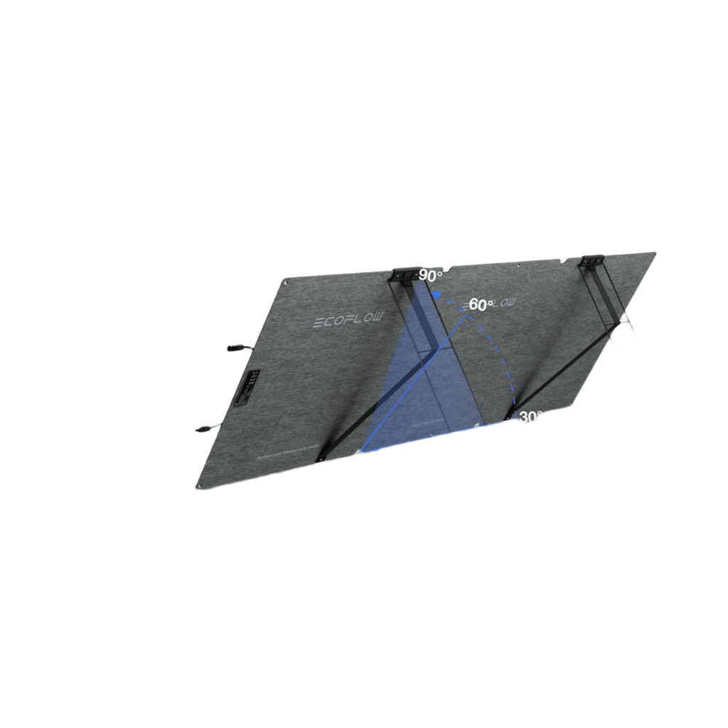 No break UPSECOFLOWEFFOLD160LWPanel Solar Bifacial Portátil Flexible 160W Ajuste Ángulo Cable XT60 MC4 EcoFlow EFFOLD160LW - SILYMX