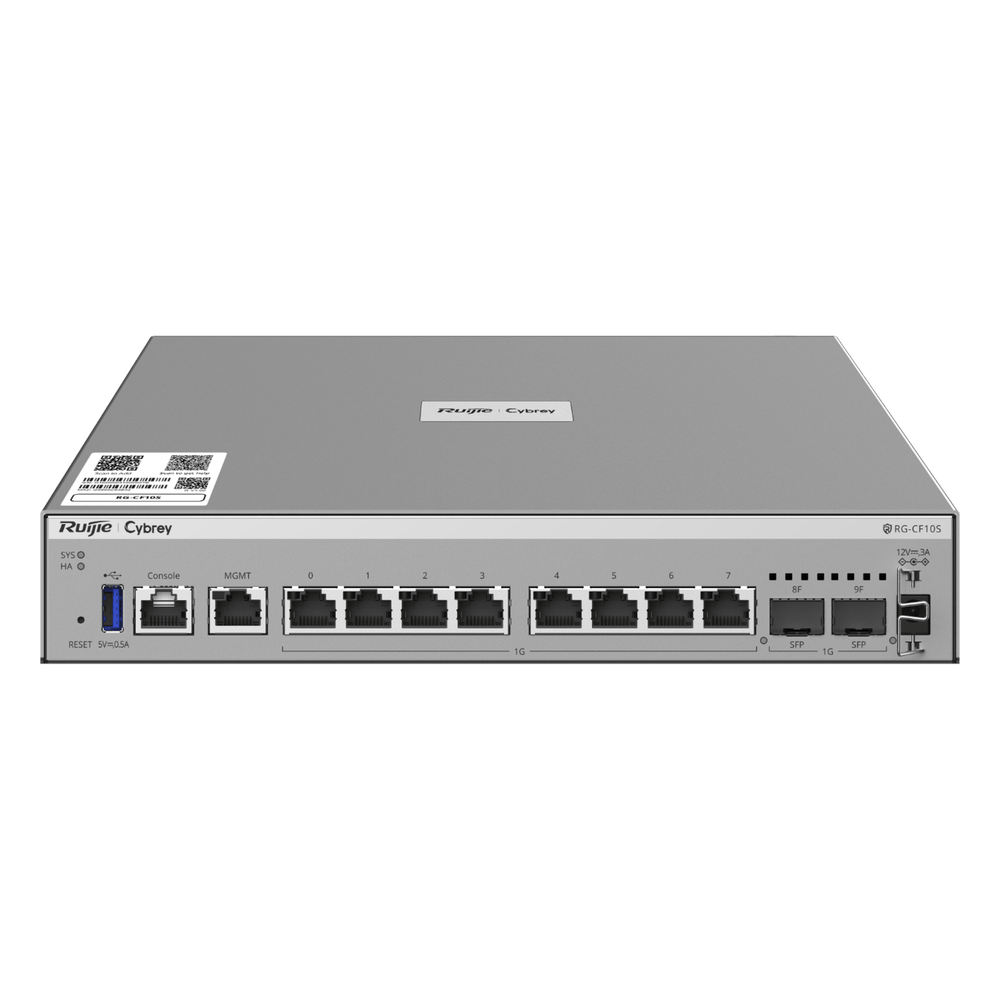 Firewall Next Generation / 7 Gbps Throughput / Protección de Amenazas 700 Mbps / 8 Puertos RJ45 + 2 SFP / Rack 1U / Gestión Cloud / AI-Powered