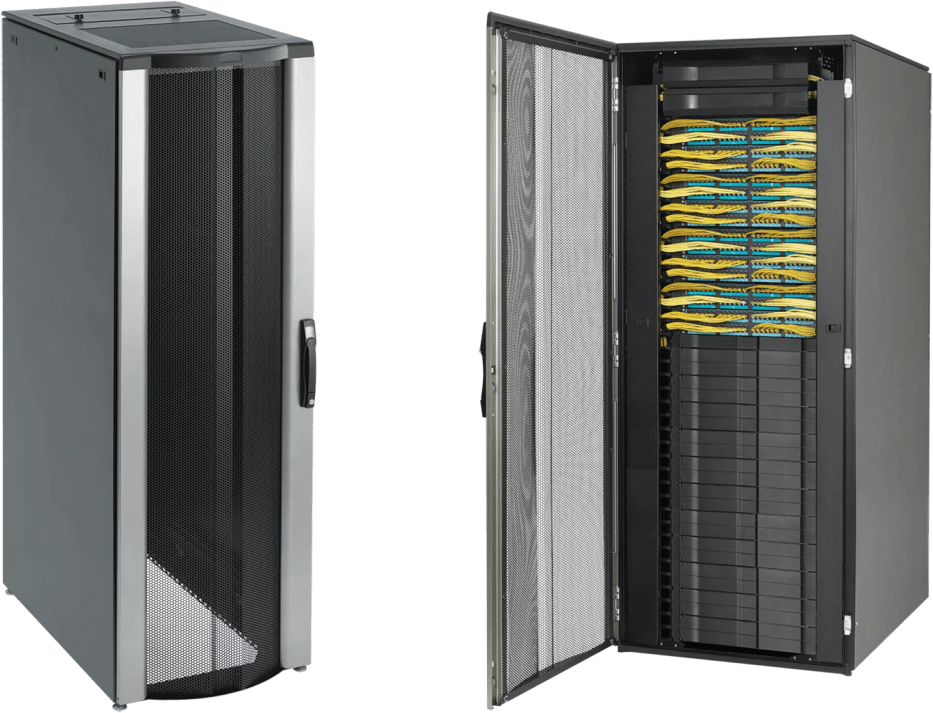 Racks CerradosHOFFMANPNC20812BGabinete Rack ProLine ConnecTek 42 UR 2000 x 800 x 1200 mm con Capacidad 1134 kg Acero, Color Negro Con Organizadores Laterales Frontal y Traseros Incluidos - SILYMX