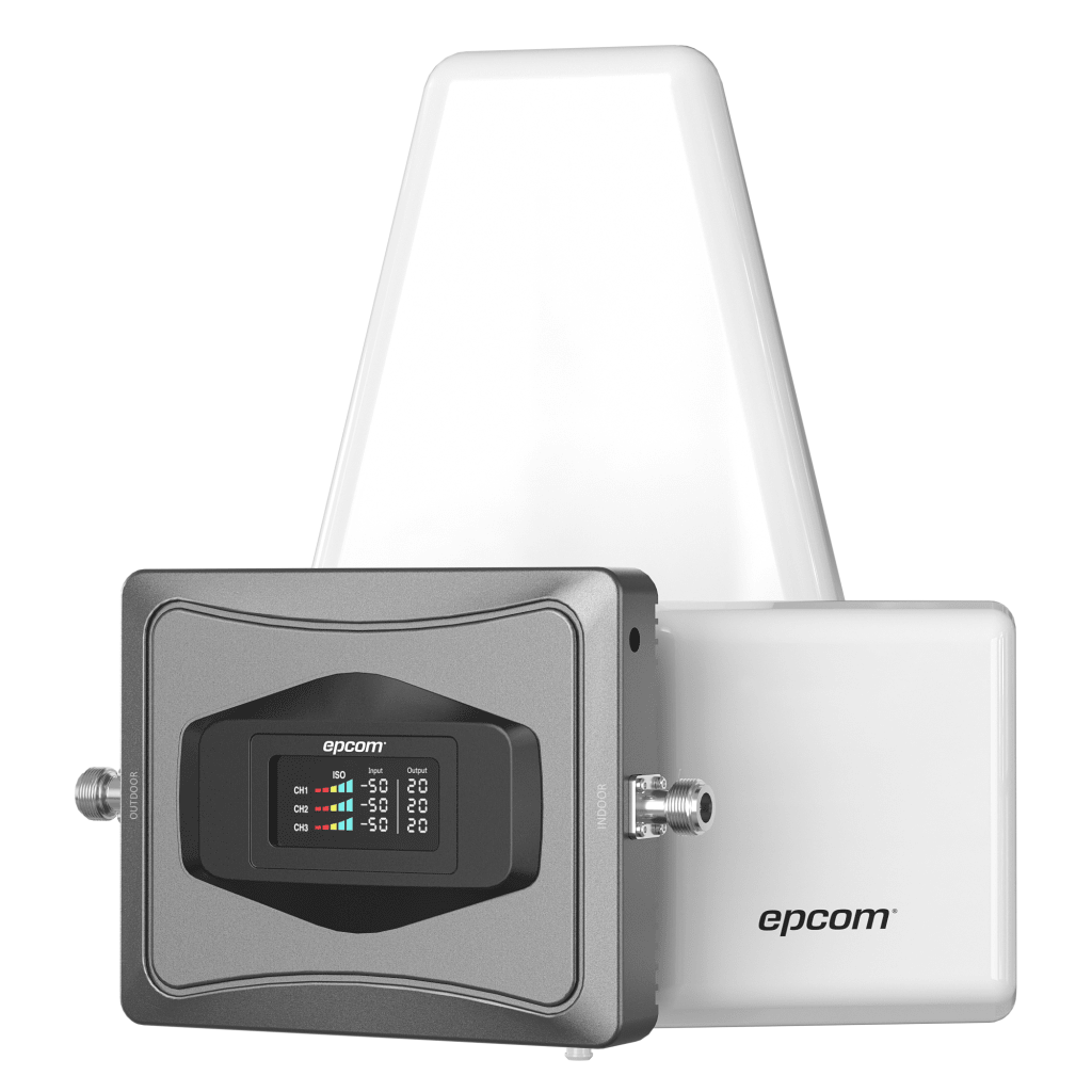 Kit Amplificador de Señal Celular 4G EPCOM EP-TB-4GV3 | Triple Banda VoLTE y Datos | Cobertura 600 m² - SILYMX