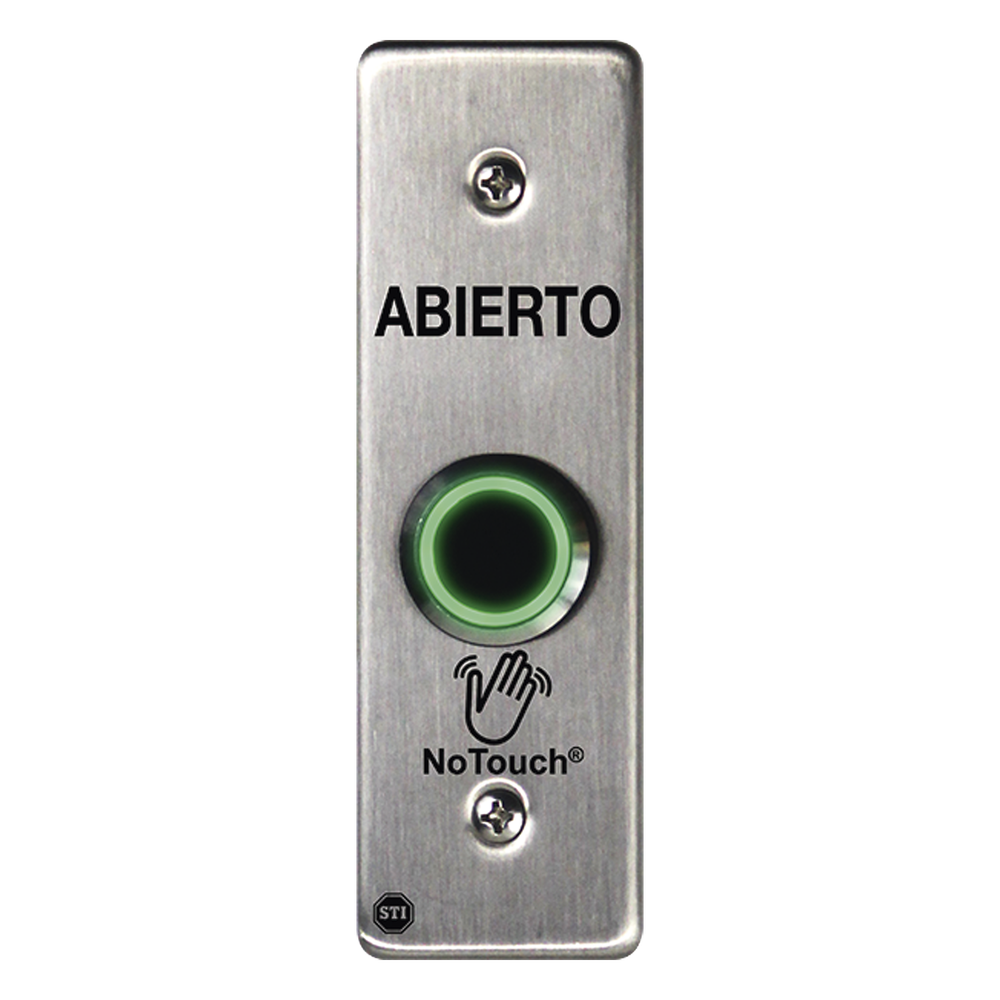 Botón de Salida NoTouch / Sensor IR / Acero Inoxidable 304 / Contacto Seco / LED Dual / Montaje Delgado 0.26"
