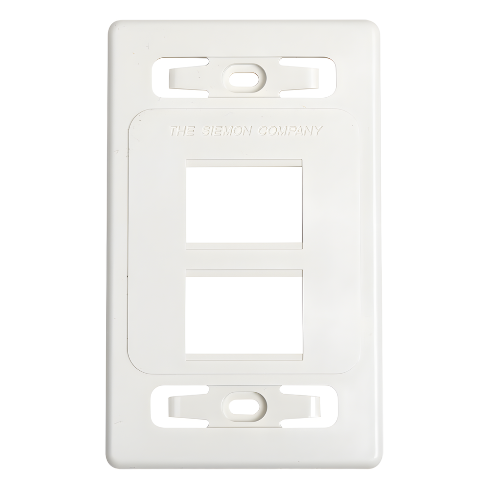 Placa de Pared Modular MAX, de 4 Salidas, Color Blanco, Versión Bulk (Sin Empaque Individual)