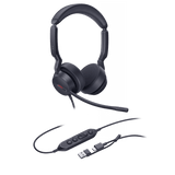 Auriculares Diadema Profesional con Cancelación AI, Audio HD y Compatibilidad Universal Yealink UH44 Dual UC USB-C/A