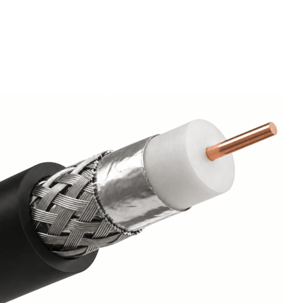 Cable Coaxial / RG-8 / 50 Ohms / 305 m (1000 ft) / Conductor CCA / Blindaje Superior / UV