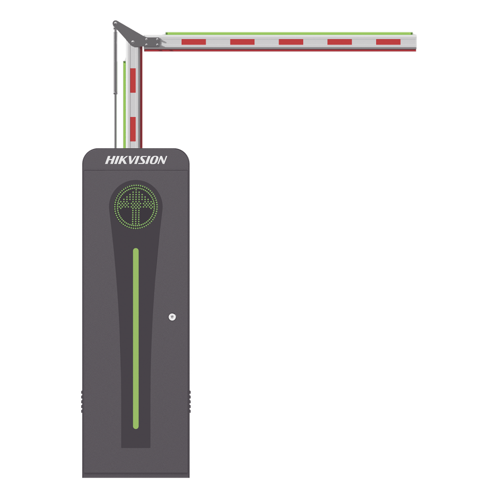 Barrera Vehicular con Brazo Articulado Iluminado Led 3 mts INCLUIDO (1.5 + 1.5) / Derecha / Alto Desempeño / Brushless / Semáforo Rojo-Verde en Gabinete / Incluye 2 Controles Remotos