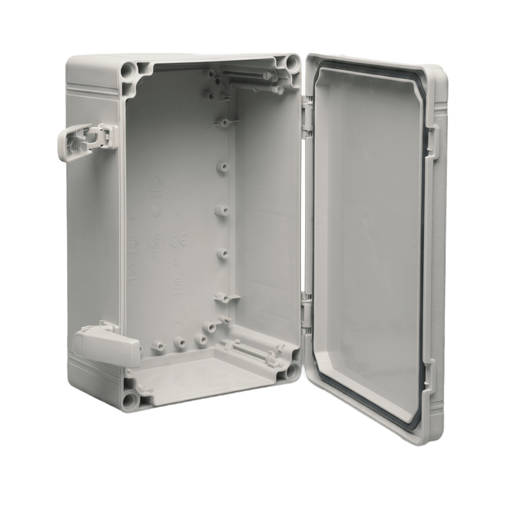 Gabinete QLine I Tipo 4X / 200 x 200 x 180 mm (7.87 x 7.09 x 7.09 in) / ABS / IP66 / Tapa Opaca con Tornillos / Montaje 180 x 180 mm / Gris RAL 7035