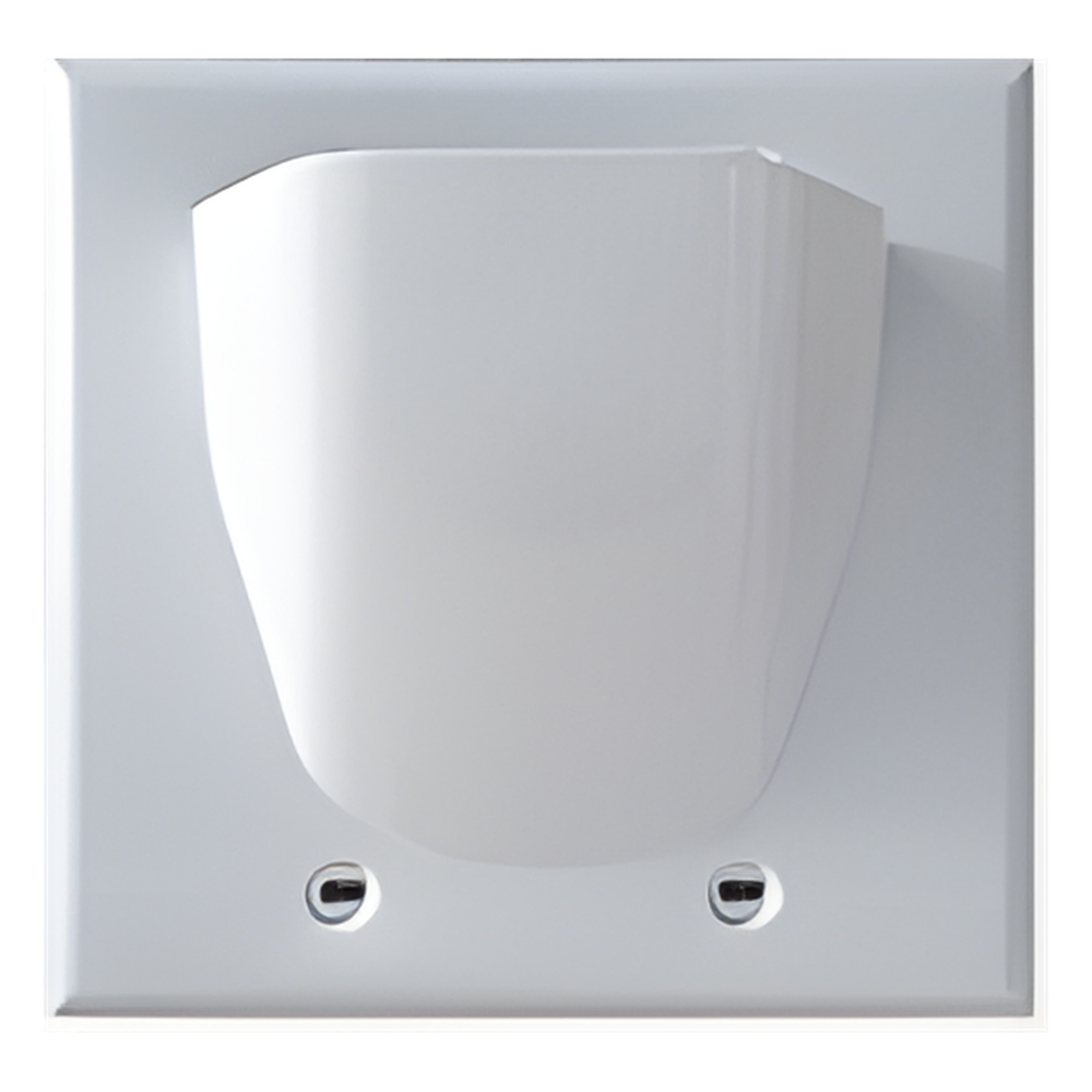 Placa de Pared Pasa Muro / 112.7 x 110.7 mm / ABS Resistente a Intemperie / UL 94V-0 / 25mm Máx. Diámetro