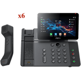 Telefonos IPFANVILKIT-V66PROKit 6 Teléfonos IP Android Videollamadas WiFi Bluetooth Fanvil V66PRO - SILYMX