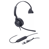 Diadema Profesional USB-C/A con IA, Audio HD y Cancelación de Ruido UH42-MONO-TEAMS-USB-C/A