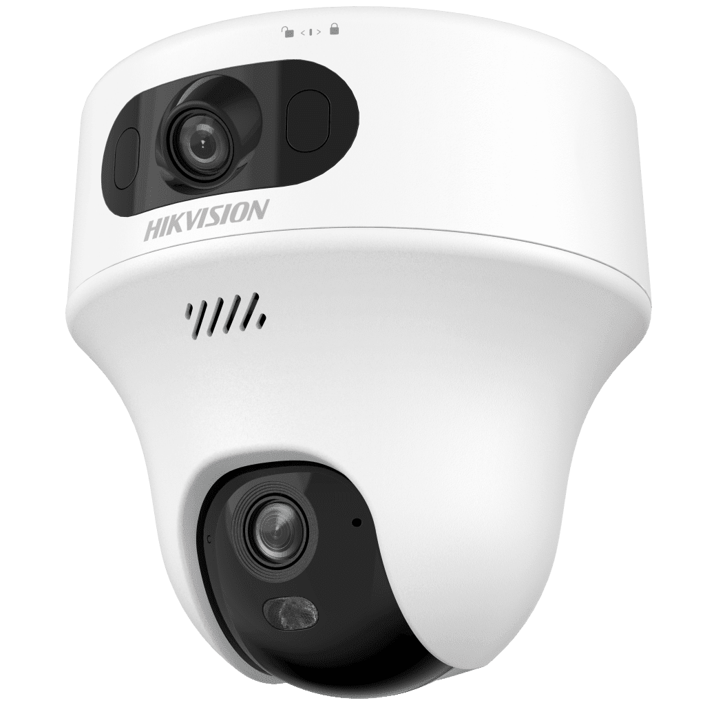 Camaras WifiHIKVISIONDS-2CFWQ6-DCamara Turret PT 6MP Doble Lente Dual Light WiFi Audio Bidireccional Interior Hikvision DS - 2CFWQ6 - D - SILYMX