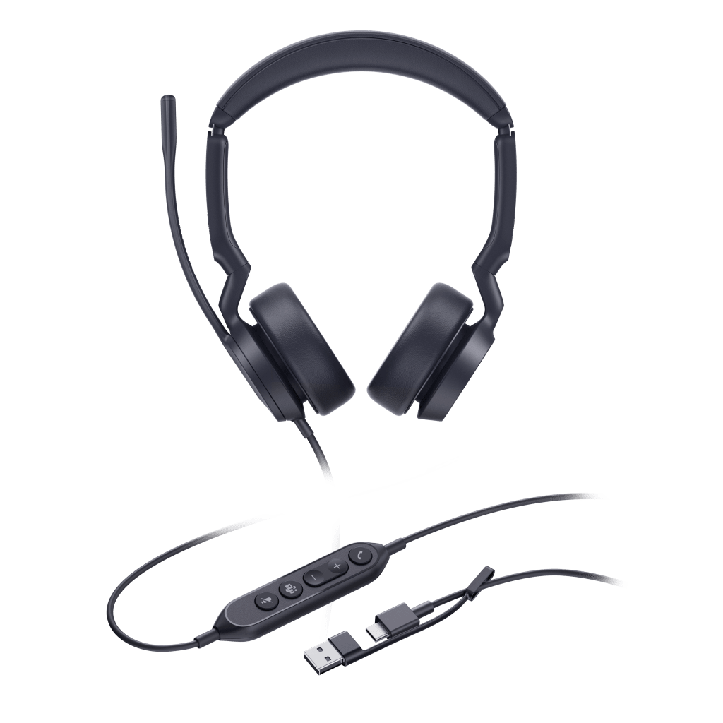 Diadema Profesional con Cancelación de Ruido AI y Certificación Microsoft Teams UH44-DUAL-TEAMS-USB-C/A