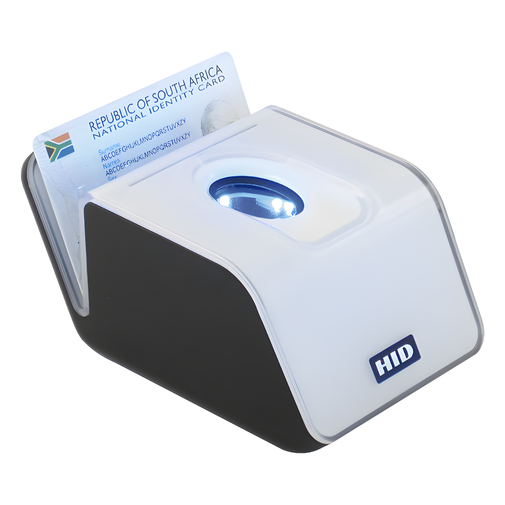 Lectora de huella digital multiespectral / 500 dpi / 13.56 MHz iClass / Autenticación multifactor / Certificación MINEX III / Estándares ANSI/ISO