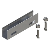 Cople de Aluminio para Riel / Aluminio Serie 6000 / Compatible N Rail 4.72 y M2 / Acero Inoxidable / 115 g