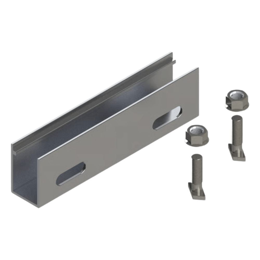 Cople de Aluminio para Riel / Aluminio Serie 6000 / Compatible N Rail 4.72 y M2 / Acero Inoxidable / 115 g