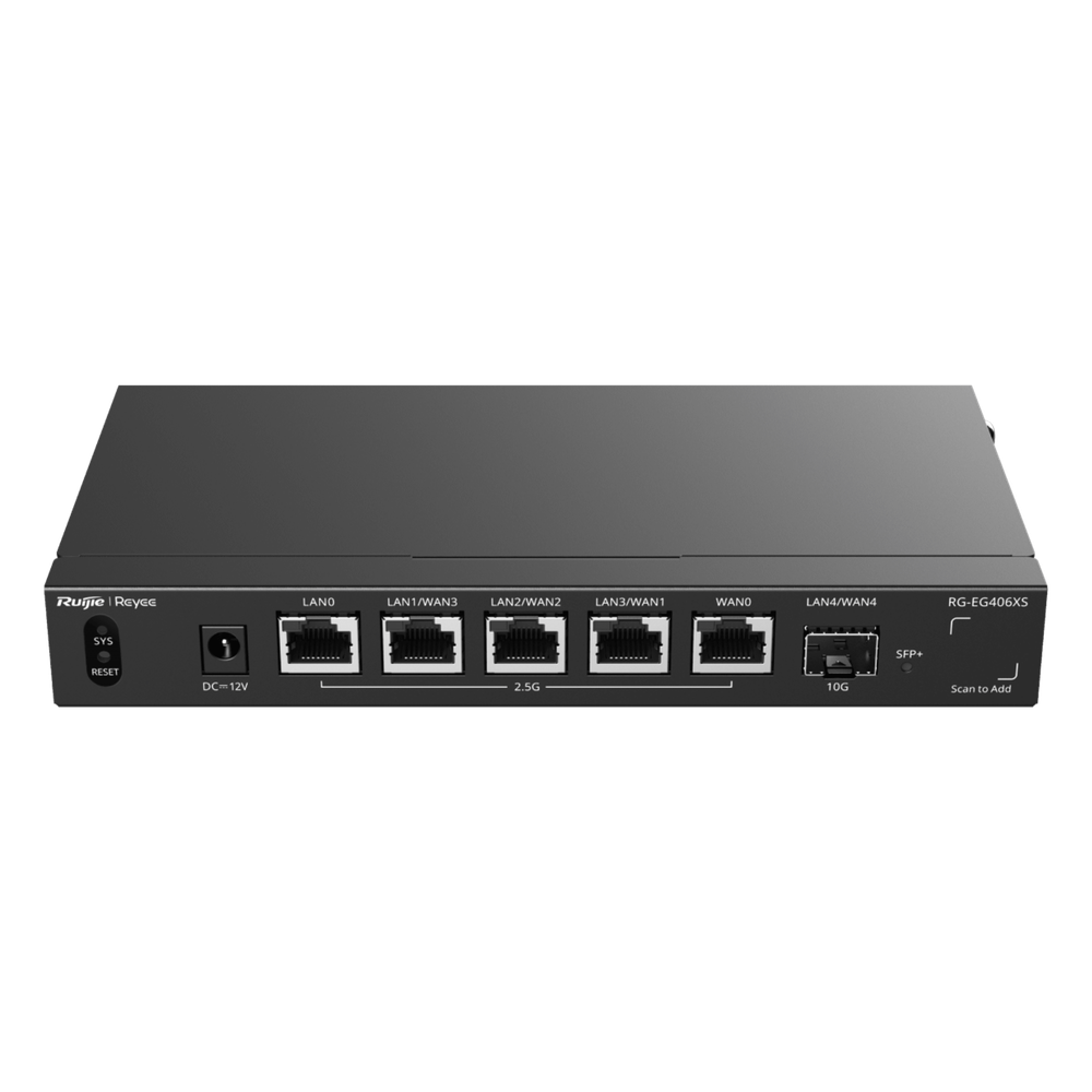 Router Balanceador SD-WAN / 5 Servicios WAN / 400 Usuarios Concurrentes / Throughput 2.5 Gbps / Puerto SFP+ 10G / 5 Puertos Multi-Gigabit 2.5G