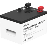 Batería de Litio LiFePO4 12.8Vcc 100Ah 1.28KwH Pantalla LCD para Monitoreo Local Carcasa Metálica LFP100EP128V2