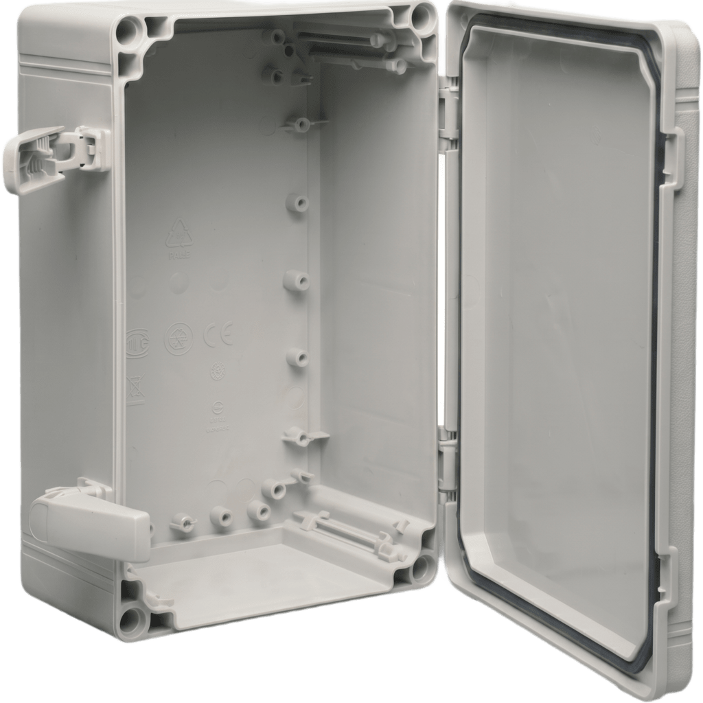 Gabinete QLine I Tipo 4X / 600 x 400 x 180 mm (23.62 x 15.75 x 7.09 in) / ABS / IP66 / Tapa Opaca con Tornillos / Montaje 580 x 380 mm / Gris RAL 7035