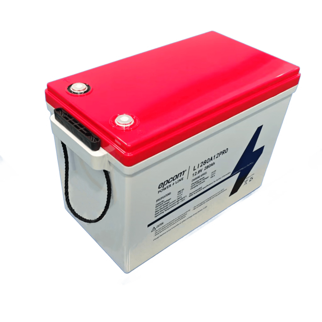 Batería de Litio Ciclo Profundo 12.8 Vcc 280Ah 6000 ciclos LiFePO4 Solar Marina Máximo 140 A de Descarga LI280A12PRO - SILYMX