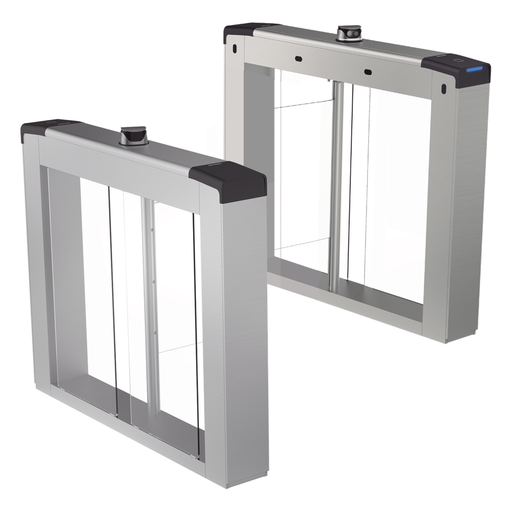 Kit de Torniquetes Swing (NO Incluye Aletas) / Reconocimiento Facial y Lectores de Tarjeta Incluidos / Bidireccional / 5,000,000 MCBF / 4 Pares de dToF / Carriles Seleccionables de 65 o 90 cms (aletas de acrilico no incluidas)