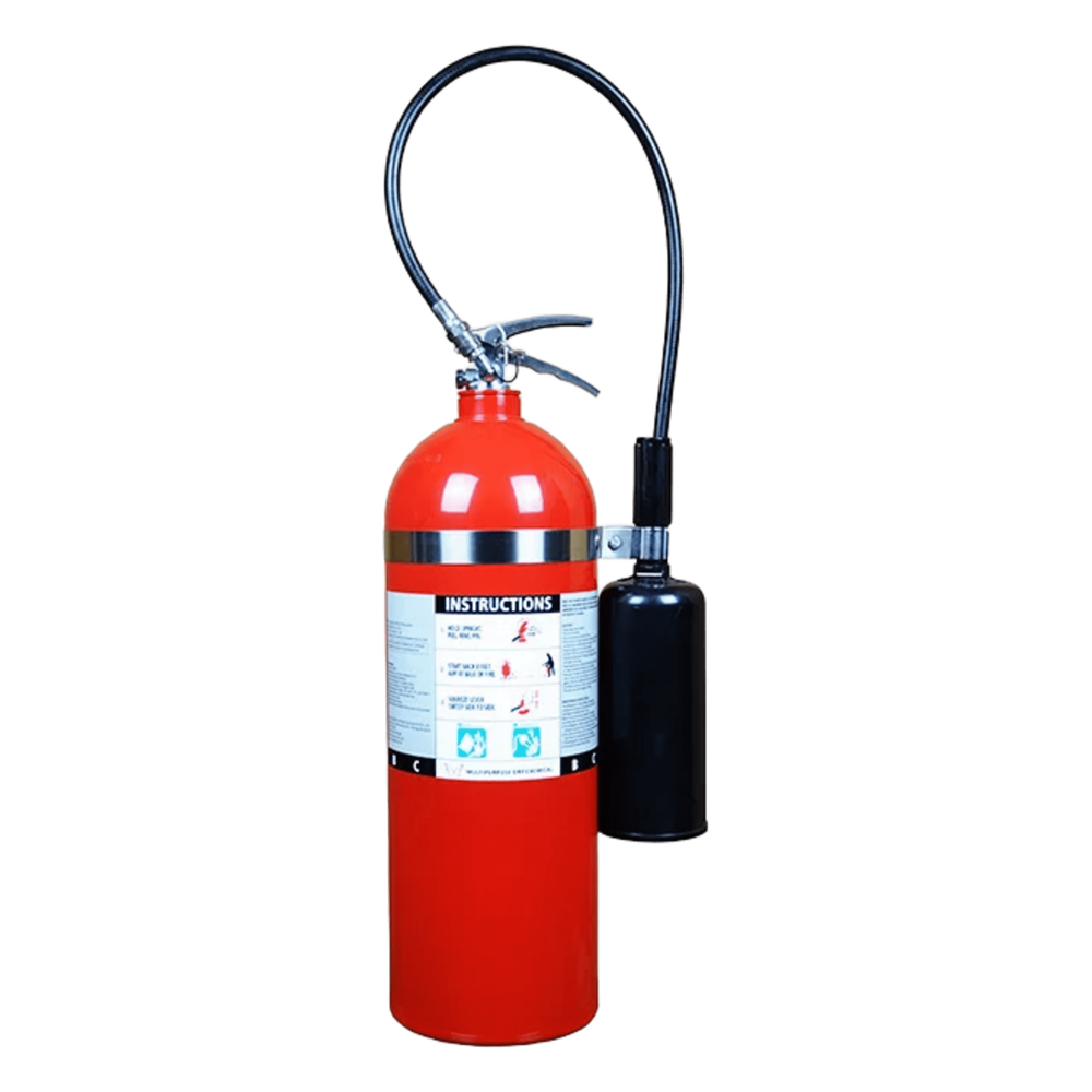 Extintor de CO2 / 20 lb (9.07 kg) / Clase B y C / UL Listado / Descarga 18 s / Alcance 1.2-2.4 m (4-8 ft)