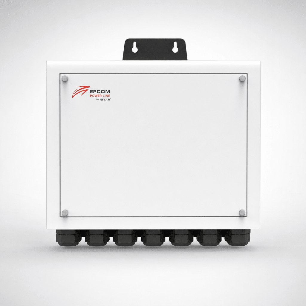 Caja de Distribución para Baterías / Paralelo hasta 6 Unidades / Corriente 300 A / Gabinete Metálico 400 x 150 mm