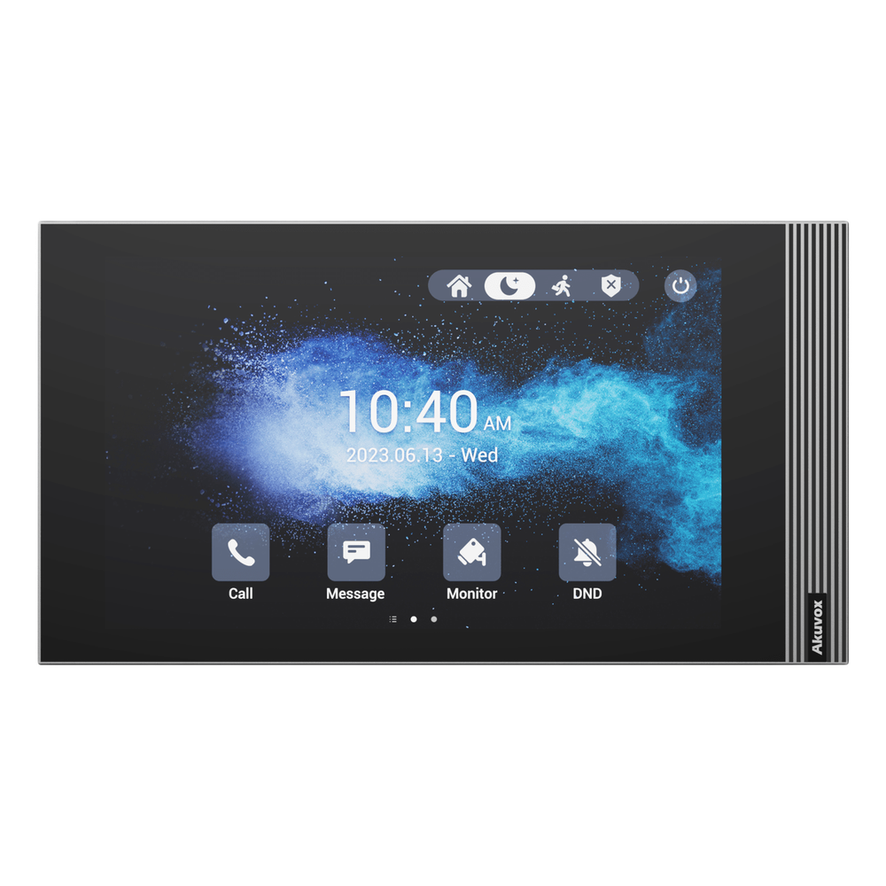 Monitor Interior IP / Pantalla Táctil 7 Pulgadas / Wi-Fi 6 / PoE / SIP 2.0 / 8 Entradas de Alarma / Montaje Horizontal o Vertical