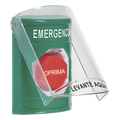 Botón de Emergencia de Superficie Tapa Policarbonato Bocina Pre Alarma 2 Relés C 10 A Español STI SS21A2EM-ES