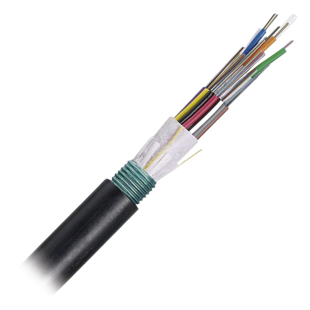 Cable de Fibra Óptica / 24 Hilos / Monomodo OS2 / Armado / OSP Planta Externa / 250 µm / Bloqueo de Agua en Seco