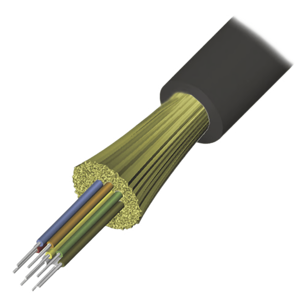 Cable Fibra Óptica OSP 12 Hilos Multimodo OM3 50/125µm Tight Buffer INT/EXT LS0H 299.9m (984ft) SIEMON 9GD5H012GT301M - SILYMX