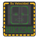 Display LED para Control de Velocidad / Alcance Visual 100 m (328 ft) / Indicación por Código de Colores / IP66 / Wi-Fi y Ethernet / Radar Compatible