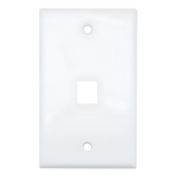 Placa de Pared / 1 Puerto / 114x70x10 mm / UL 94 V-0 / Blanco / 20 Piezas / ABS