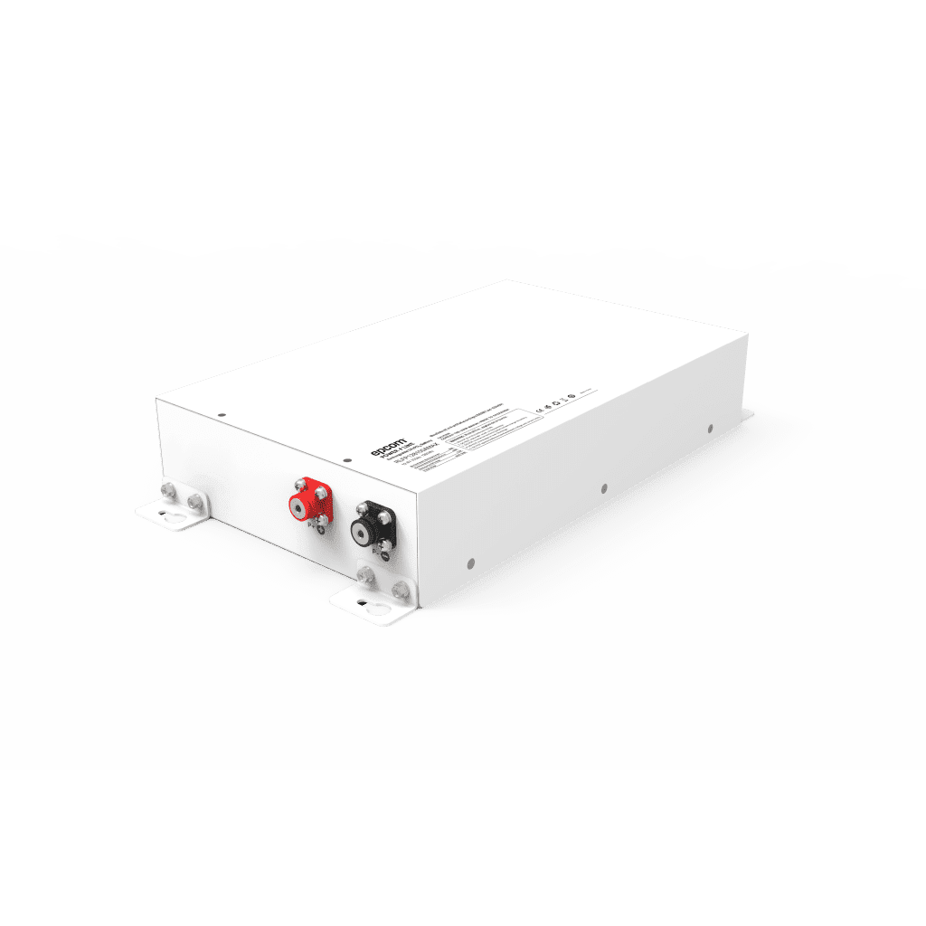 Batería de Litio LiFePO4 / 12.8 Vcc 100 Ah (1280 Wh) / Corriente Máxima 80 A / Case Metálico IP30 / Ciclo de Vida >3500 Ciclos / Montaje en Pared
