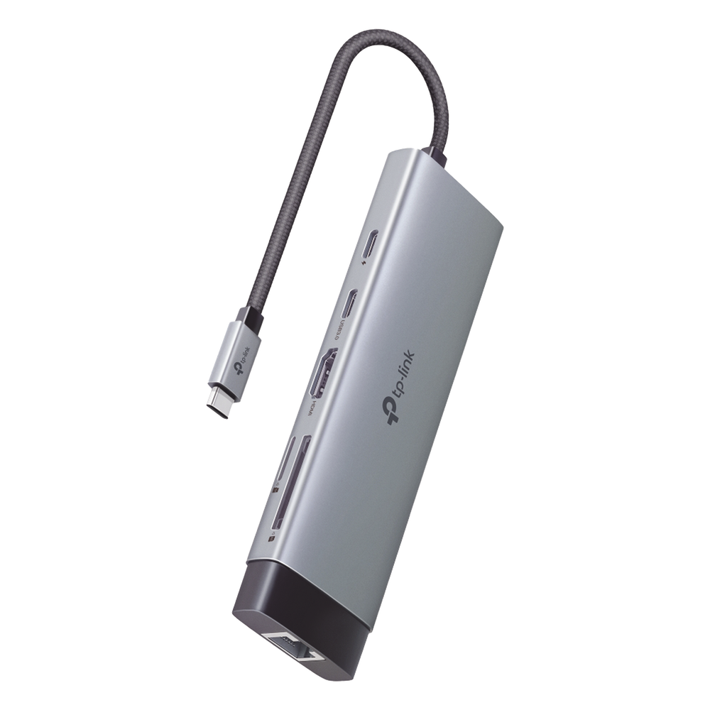 HUB USB-C 9 en 1 / HDMI 4K@60Hz / Ethernet Gigabit / 100W PD / 140.2x43x14.3 mm (0.46x0.14x0.047 ft)