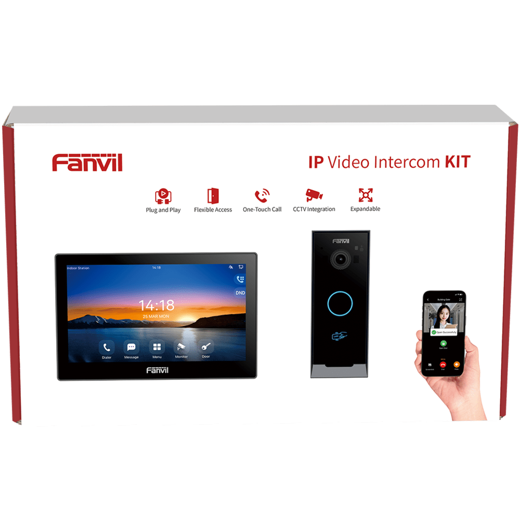 Videoporteros IPFANVILVIK-01Kit Videoportero IP SIP Llamadas HD Desbloqueo Remoto App PoE Fanvil VIK - 01 - SILYMX