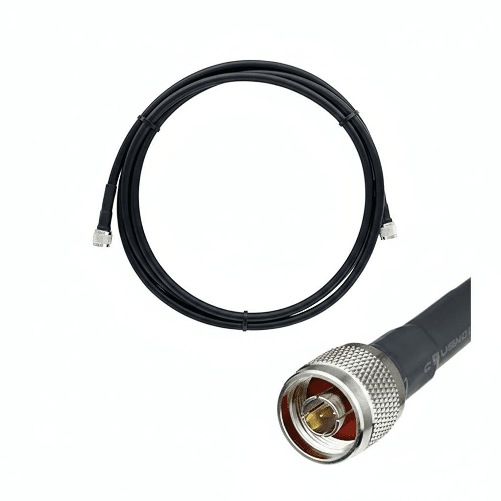 Jumper Coaxial / 3 m (9.84 ft) / LMR400 10.29 mm / N Macho Doble / Blindaje >90 dB / 50 Ohm