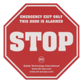 Etiqueta de Advertencia Puerta con Alarma Adhesiva Resistente a Condiciones Extremas EXIT STOPPER STI-6400 STI KIT-L16200