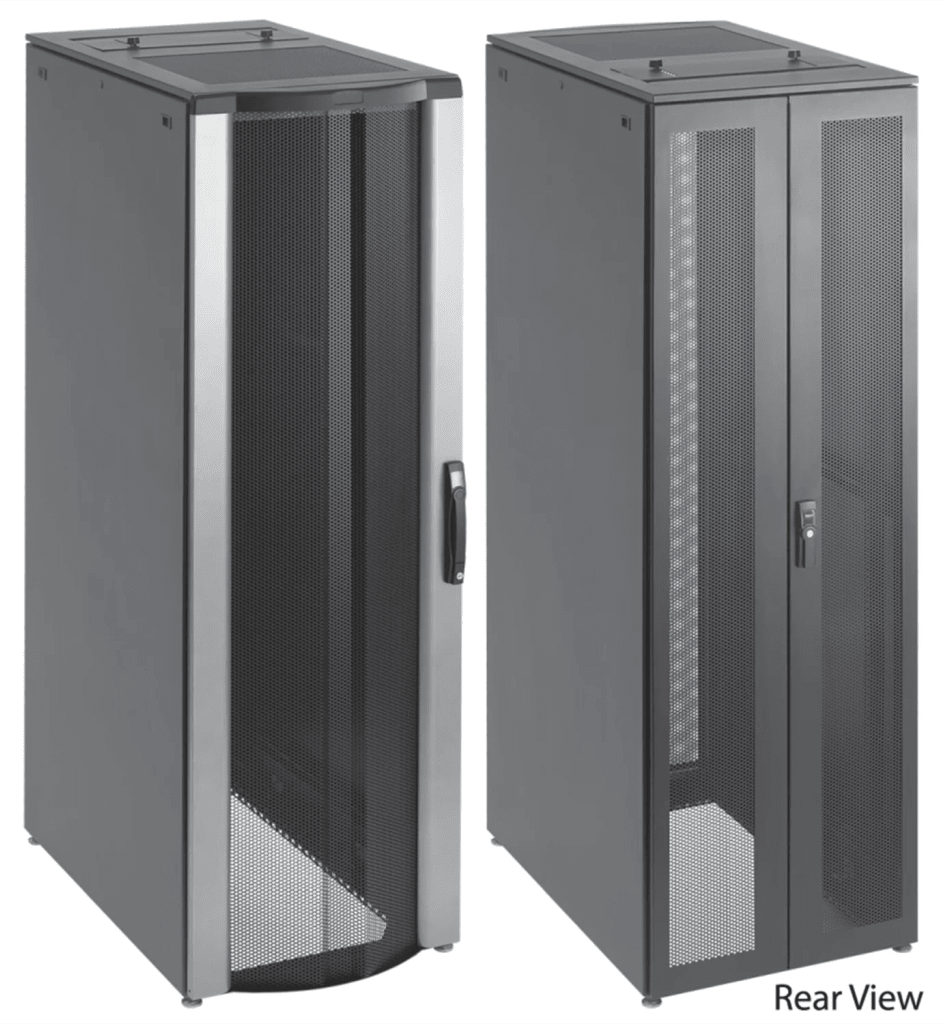Racks CerradosHOFFMANPSCPC20612BGabinete para Servidores ProLine FloTek 42 UR Con Puertas Perforadas Alta Ventilación, Profundidad Extendida 1200 mm y Ancho 600 mm Acero Color Negro - SILYMX