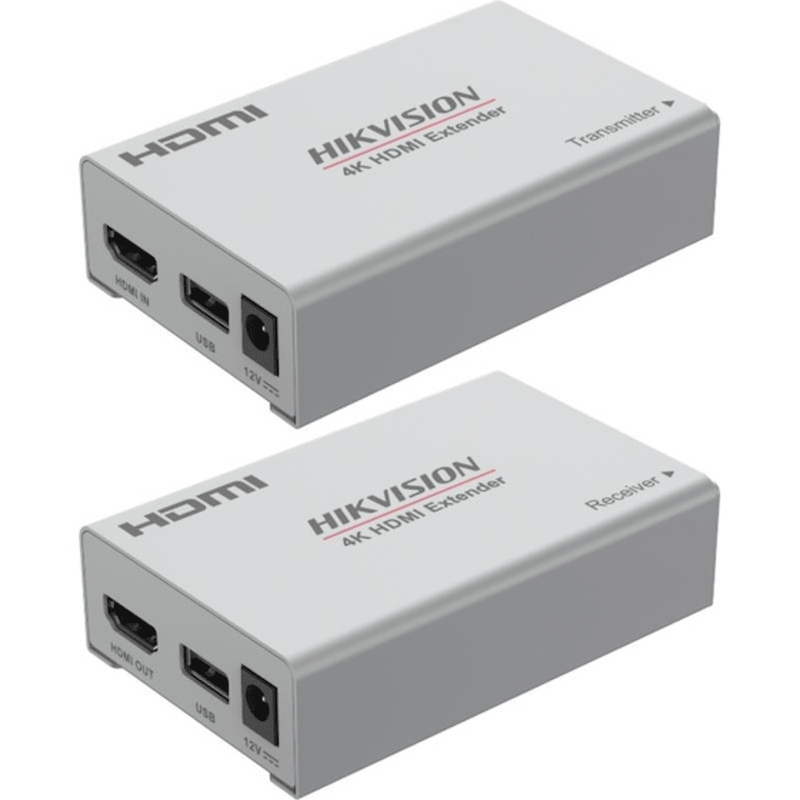 Kit Extensor de Video y Audio por HDMI Hasta 120 Metros 30 Hz y 60 Metros 60 Hz de Distancia con Cat 6 Soporta Resolución 4K Cero Latencia DS-52EX01HI-4K - SILYMX