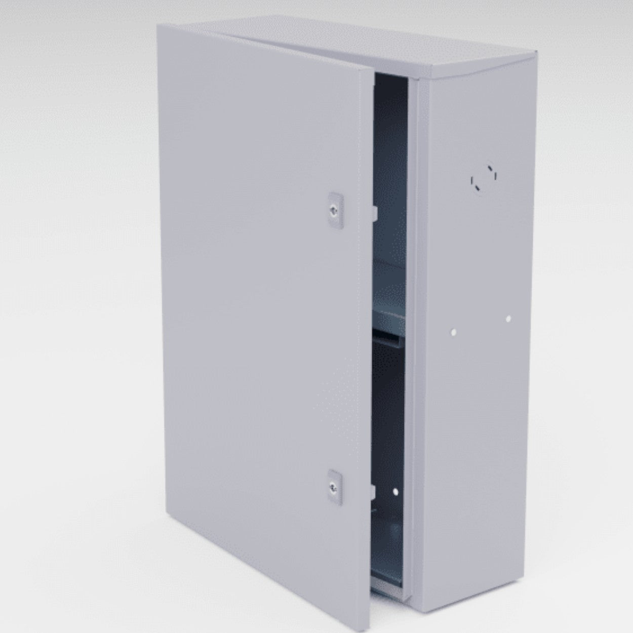 Gabinete EPCOM INDUSTRIAL GBP02 · Para 2 Baterías · Acero Galvanizado · Exterior · Integraciones Solares - SILYMX