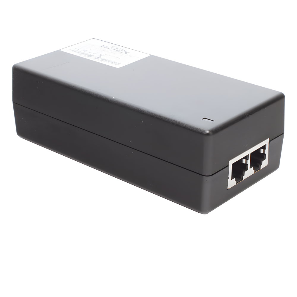 Inyector PoE / Hi-PoE 60 W / Gigabit 2 Gbps / 2 Puertos / Alcance 100 m (328 ft) / Interior / Plug and Play